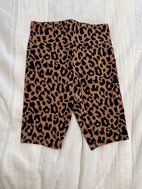 wild fable women’s Leopard Print Bike Shorts - Brown & Black